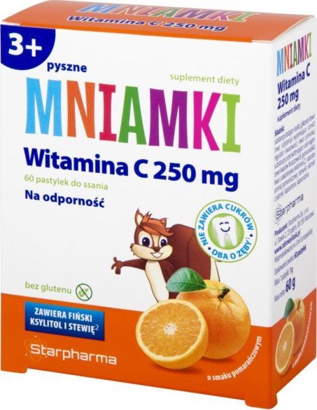 STARPHARMA STARPHARMA_Mniamki Witamina C 250g suplement diety dla dzieci 60 pastylek do ssania 1