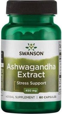 Swanson SWANSON_Ashwagandha Extract 450mg suplement diety 60 kapsułek 1