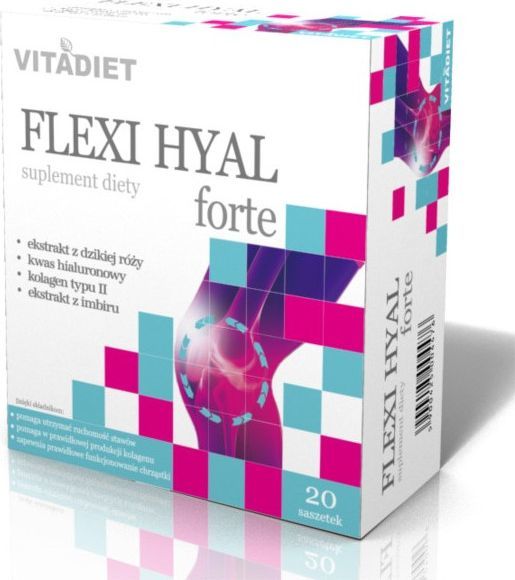Vitadiet VITADIET_Flexi Hyal Forte suplement diety 20 szaszetek x 15ml 1