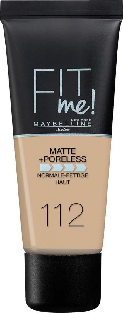 Maybelline  Podkład do twarzy Fit Me Matte&Poreless Foundation 112 Soft Beige 30ml 1