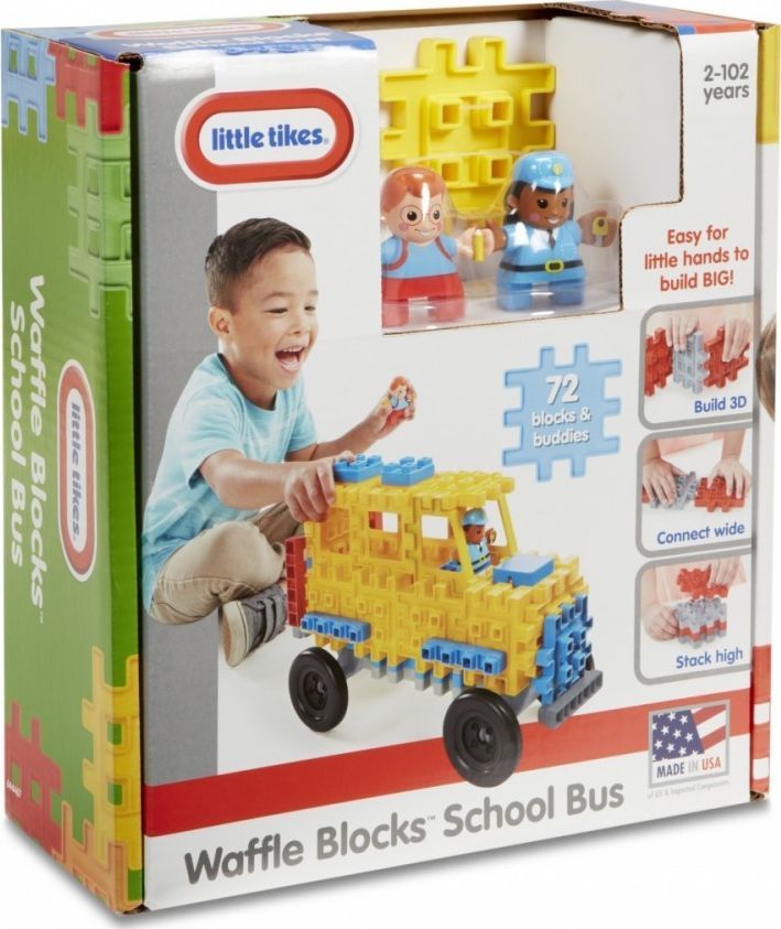 little tikes waffle blocks school bus