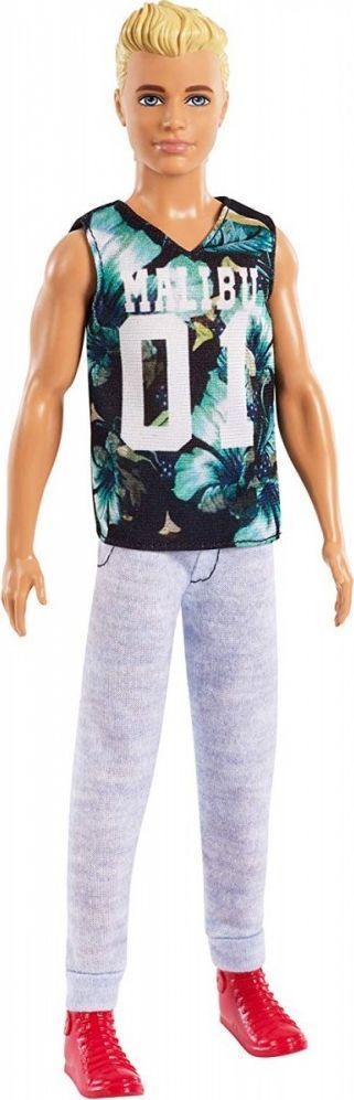 Lalka Barbie Mattel Fashionistas - Stylowy Ken, T-Shirt Malibu (DWK44/FXL63) 1