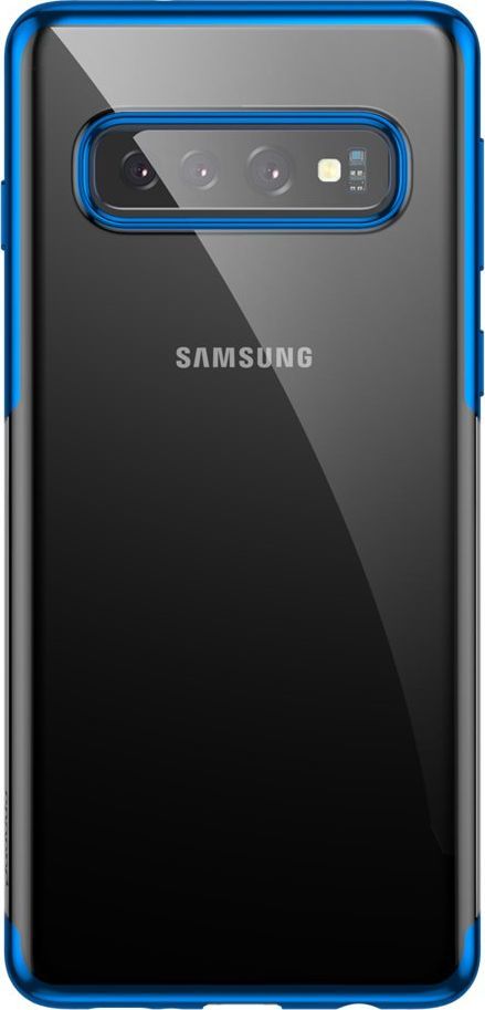 Baseus Baseus Shining Case żelowe etui pokrowiec o metalicznych wykończeniach Samsung Galaxy S10 niebieski (ARSAS10-MD03) uniwersalny 1
