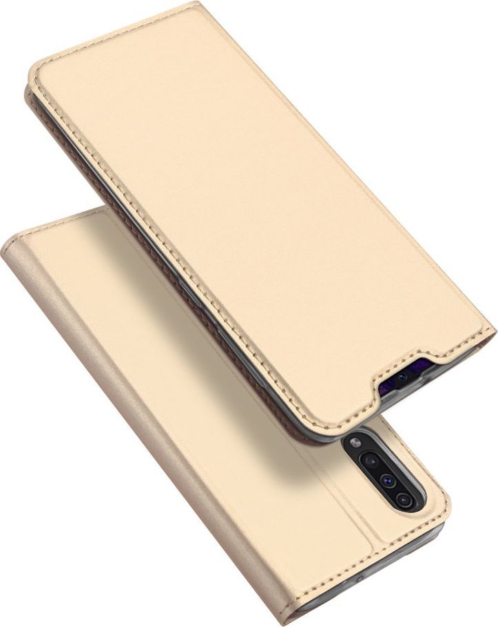 Dux Ducis Skin Pro etui pokrowiec z klapką Samsung Galaxy A50 złoty uniwersalny 1