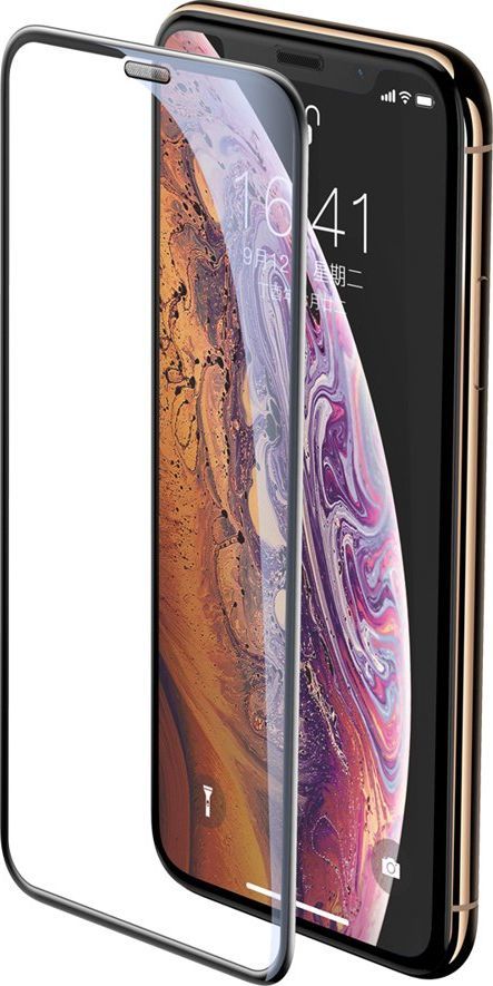 Baseus Baseus Full-screen szkło hartowane 3D na cały ekran z osłoną na głośnik Apple iPhone XS Max czarny (SGAPIPH65-WA01) uniwersalny 1