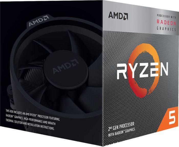 AMD Ryzen 5 3400G, 3.7 GHz, 4 MB, BOX (YD3400C5FHBOX