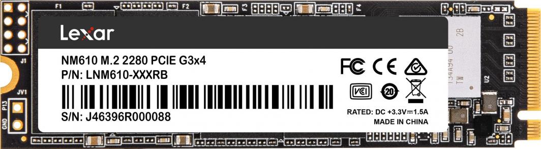 Dysk SSD Lexar NM610 500 GB M.2 2280 PCI-E x4 Gen3 NVMe (LNM610-500RB) 1