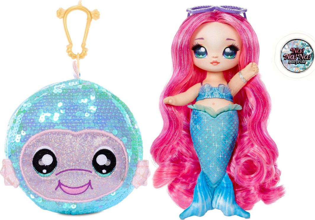MGA Na!Na!Na! Surprise 2-in-1 Pom Doll Laleczka Marina Jewels i Rybka (573807) 1