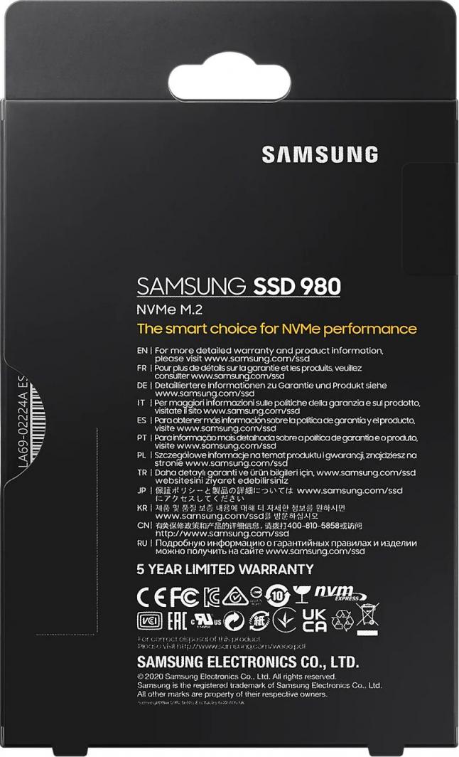 スキャナー PCi7-9700 - M2:980-500gb,(M2 ssd:30tb) Samsung 980 500GB PCIe 3.0 (up to 3.100 MB/s) NVMe M.2