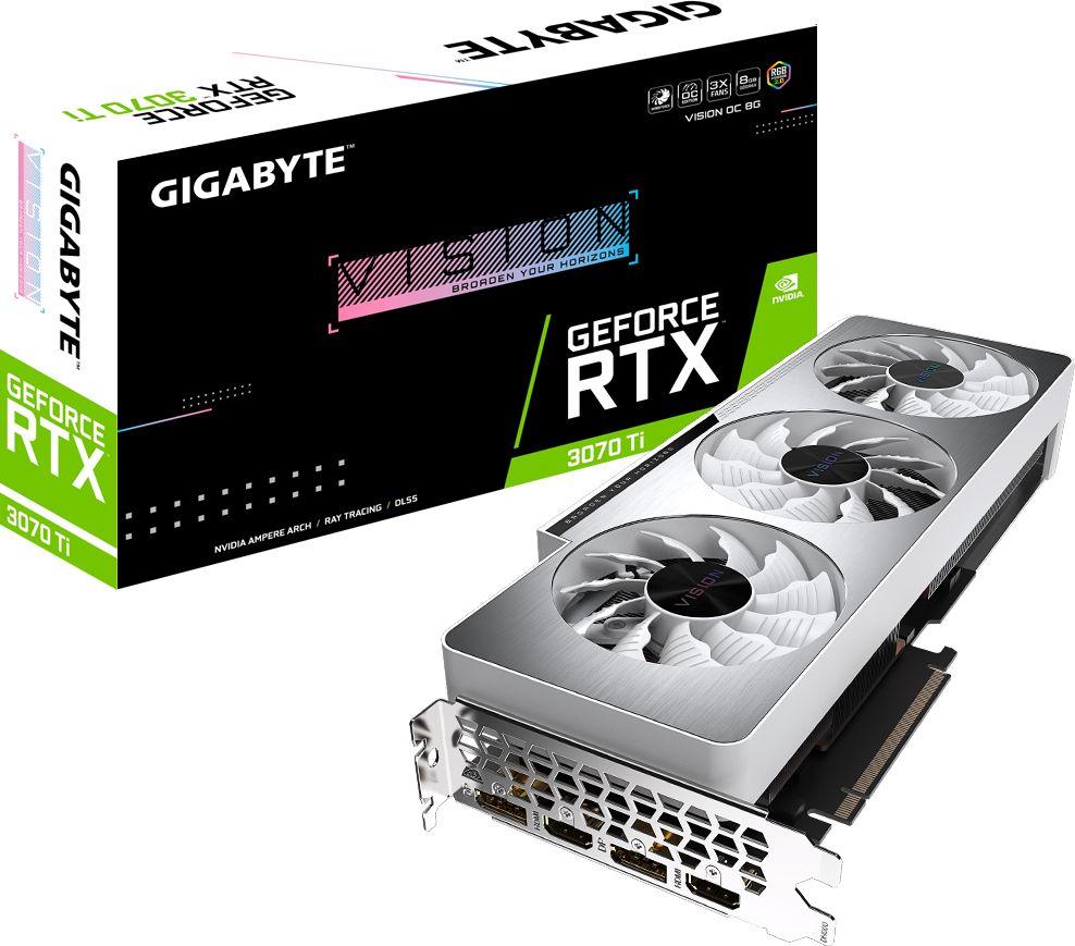 Karta graficzna Gigabyte GeForce RTX 3070 Ti Vision OC 8GB GDDR6X (GV-N307TVISION OC-8GD) 1