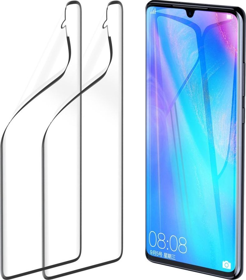 Baseus Baseus Full-screen 2x folia ochronna 3D 0,15 mm na cały ekran Huawei P30 Pro czarny (SGHWP30P-KR01) uniwersalny 1