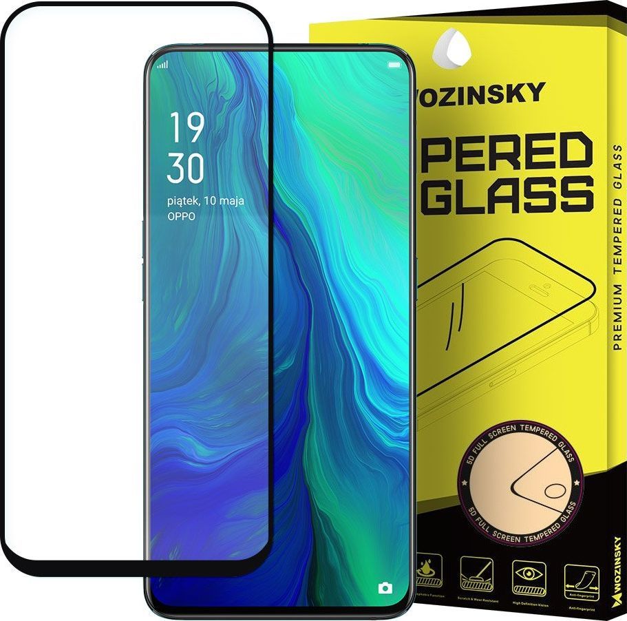 Wozinsky Wozinsky super wytrzymałe szkło hartowane Full Glue na cały ekran z ramką Case Friendly Oppo Reno 6.6'' czarny uniwersalny 1