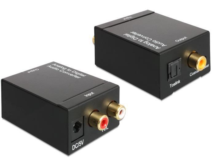 Adapter AV Delock Toslink - RCA (Cinch) czarny (62443) 1