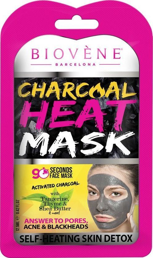 Biovene Maseczka do twarzy Charcoal Heat Mask oczyszczająca 12.5ml 1