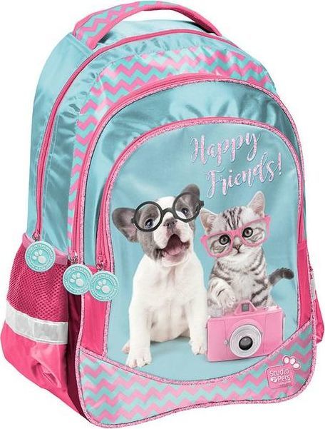 Paso Plecak szkolny Studio Pets Pies i kot niebieski (PTK-181) 1