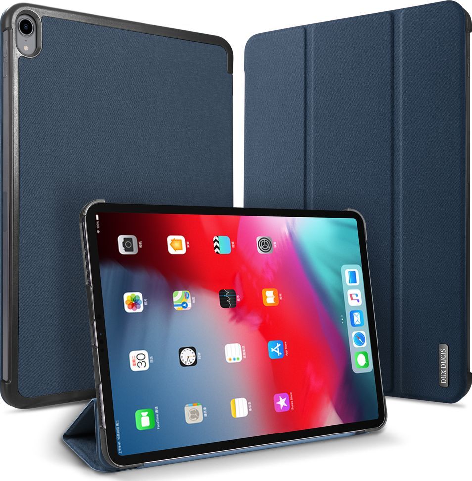 Etui na tablet Dux Ducis Dux Ducis Domo Składany Pokrowiec Etui Na Tablet Z Funkcją Smart Sleep Podstawka Apple Ipad Pro 12.9 2018 Niebieski 1