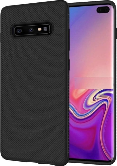 Etui Twill Texture SAMSUNG GALAXY S10+ S10 PLUS czarne uniwersalny 1