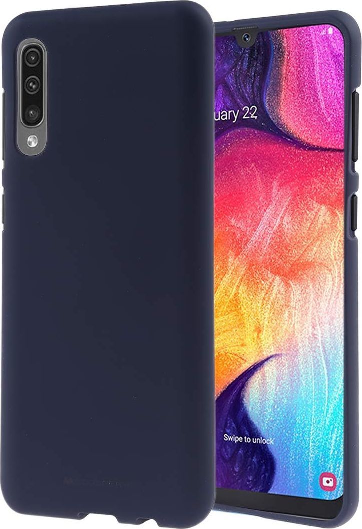 Mercury Goospery Etui Soft Jelly SAMSUNG GALAXY A50 granatowe uniwersalny 1