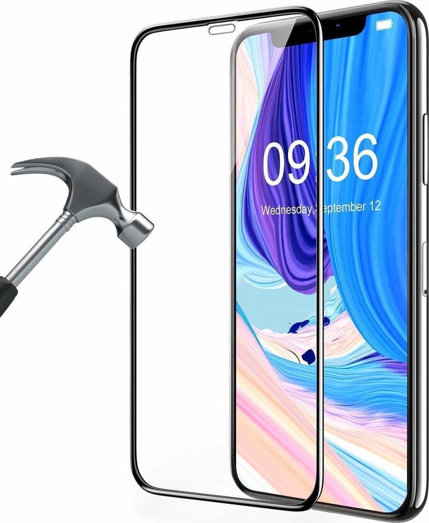 Szkło hartowane 5D XIAOMI REDMI GO czarne Full Glue uniwersalny 1