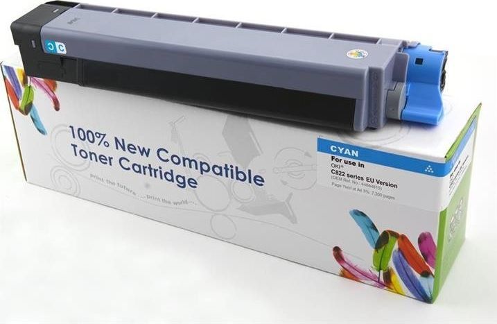 Toner Cartridge Web Cyan Zamiennik 44844615 (CW-O822CN) 1