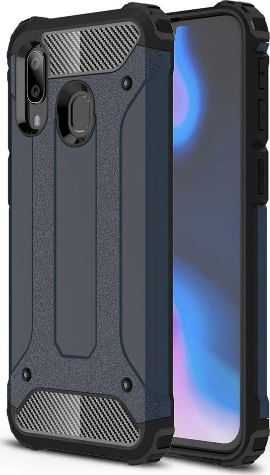Hurtel Hybrid Armor pancerne hybrydowe etui pokrowiec Samsung Galaxy A40 niebieski uniwersalny 1