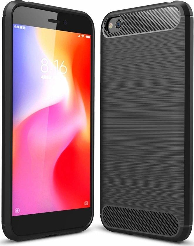 Hurtel Carbon Case elastyczne etui pokrowiec Xiaomi Redmi Go czarny uniwersalny 1