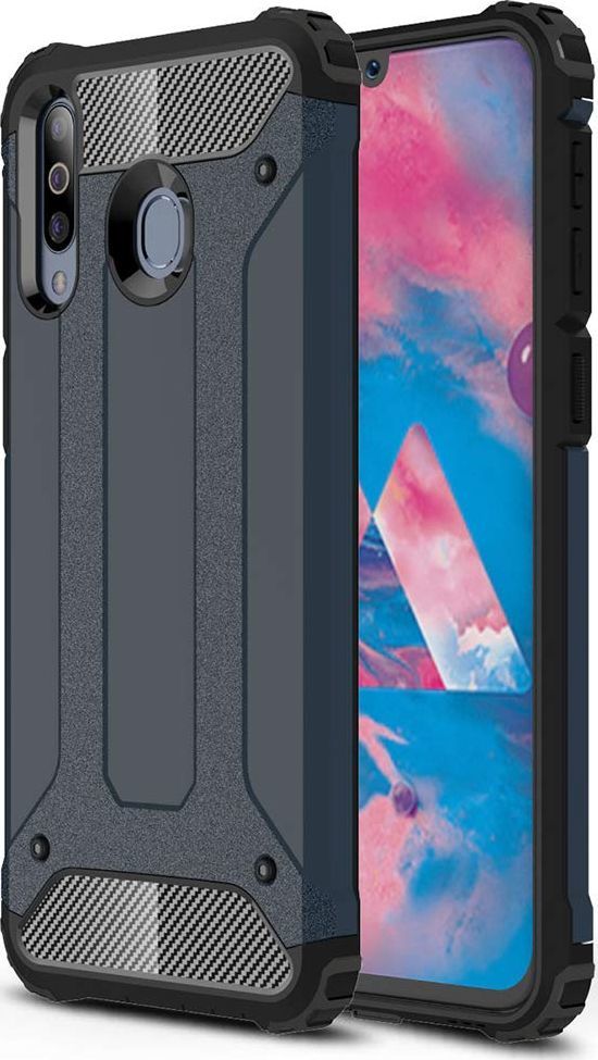 Hurtel Hybrid Armor pancerne hybrydowe etui pokrowiec Samsung Galaxy M30 niebieski uniwersalny 1