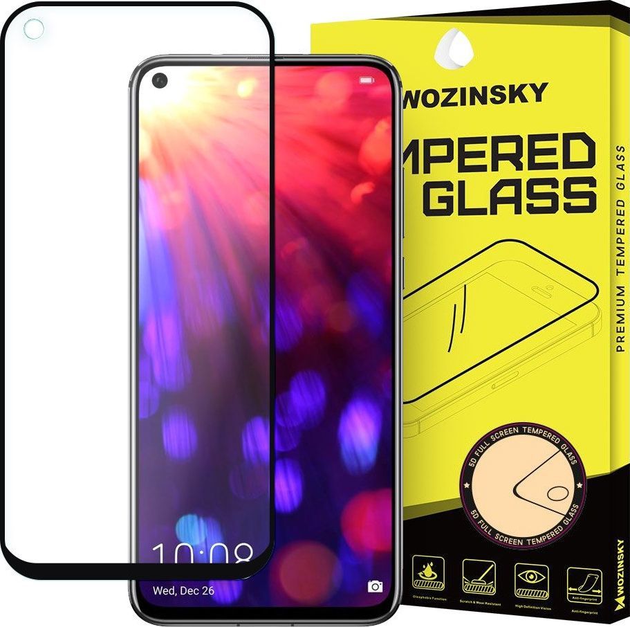 Wozinsky Wozinsky super wytrzymałe szkło hartowane Full Glue na cały ekran z ramką Case Friendly Huawei Honor 20 czarny uniwersalny 1