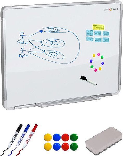 Officeboard Tablica magnetyczna suchościeralna 45x60 +MARKERY! uniwersalny 1