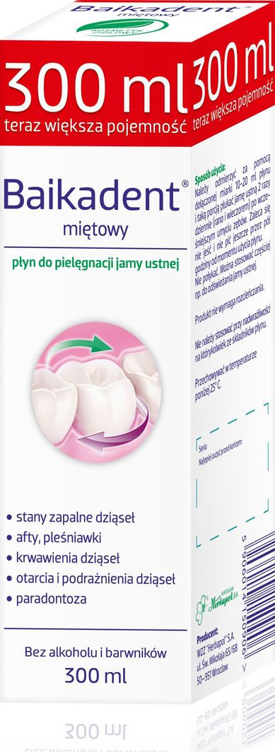 Herbapol Baikadent Płyn miętowy płyndostos.wj.ust. 1