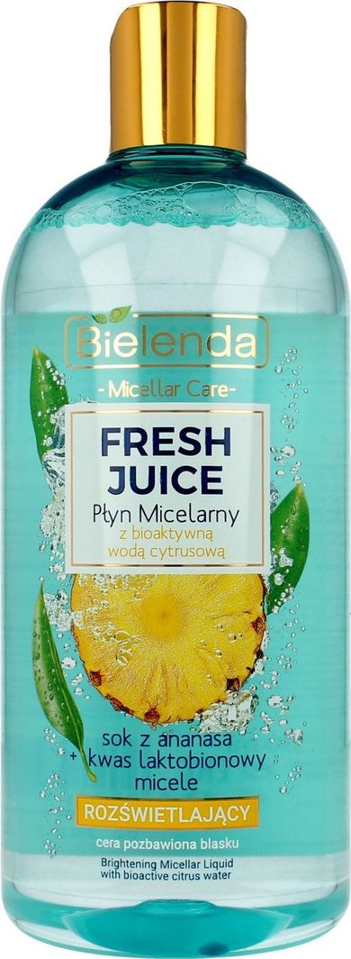  Bielenda Fresh Juice Płyn micelarny rozświetlający z wodą cytrusową Ananas 500ml 1