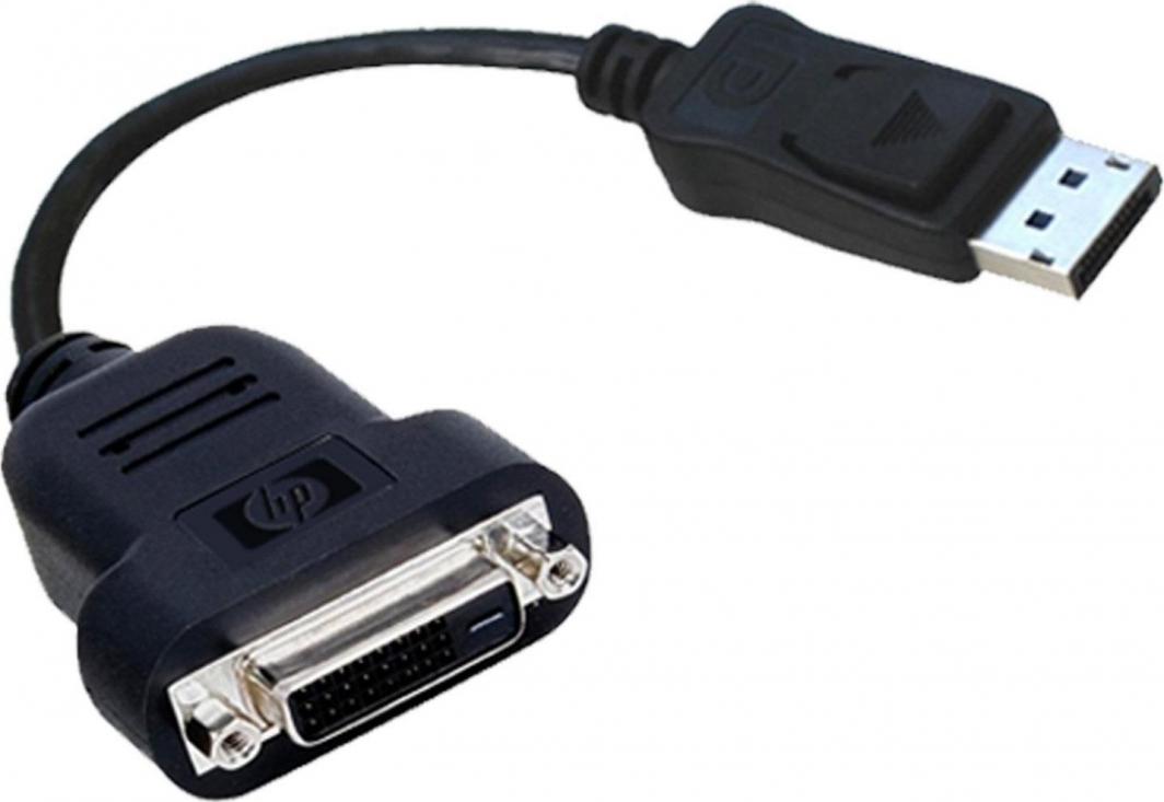 Adapter AV HP DisplayPort - DVI-D czarny (481409-001) 1
