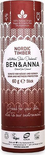 Ben&Anna naturalny dezodorant na bazie sody sztyft Nordic Timber 60g (4260491220240) 1