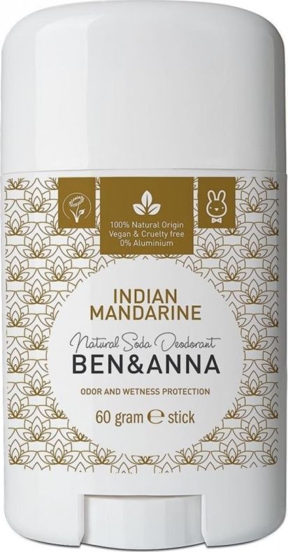Ben&Anna BEN ANNA_Natural Soda Deodorant naturalny dezodorant na bazie sody sztyft plastikowy Indian Mandarine 60g 1