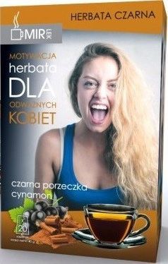 MIR-LEK MIR-LEK_Motywacja Herbata Dla Odważnych Kobiet herbata czarna Czarna Porzeczka i Cynamon 20 saszetek 1