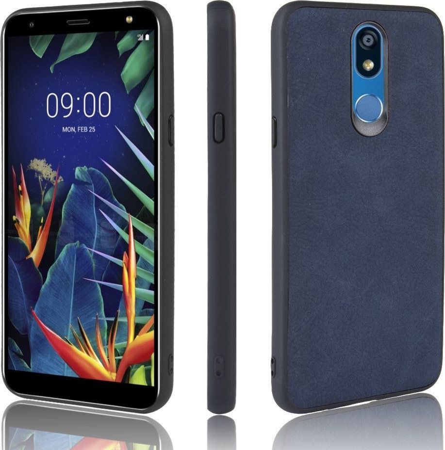 Etui skórzane Slim case Art LG K40/K12+/K12 Plus granatowe uniwersalny 1