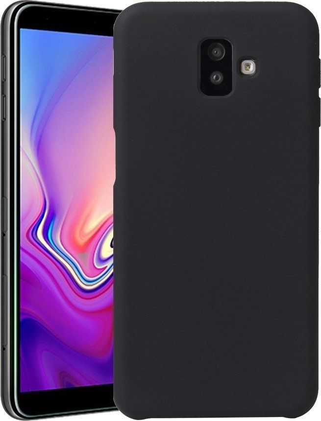Etui Silicone case elastyczne silikonowe SAMSUNG GALAXY J6+ J6 PLUS czarne uniwersalny 1