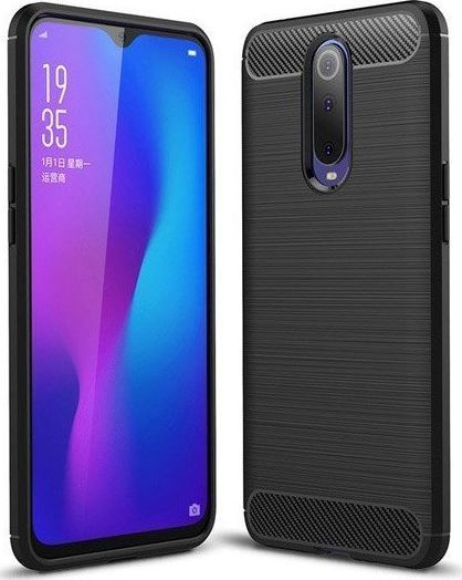 Hurtel Carbon Case elastyczne etui pokrowiec Xiaomi Mi 9T Pro / Mi 9T czarny uniwersalny 1