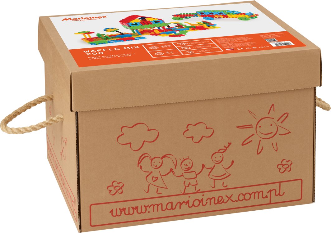 Marioinex Klocki konstrukcyjne Waffle Mix Karton 200 elementów (900123) 1