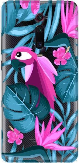 CaseGadget Nakładka do Xiaomi Mi 9T/9T Pro papuga i kwiaty 1