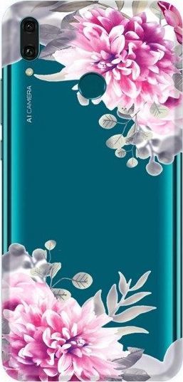CaseGadget ETUI NADRUK BIAŁE KWIATY HUAWEI Y9 2019 standard 1