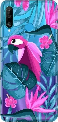 CaseGadget Nakładka do Huawei P30 Lite papuga i kwiaty 1