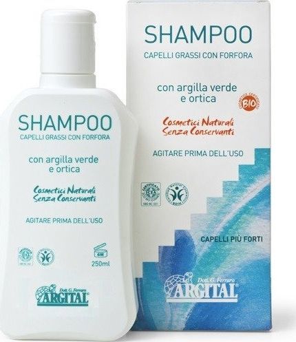 Argital Wzmacniający szampon przeciwłupieżowy z zieloną glinką i pokrzywą 250ml 1