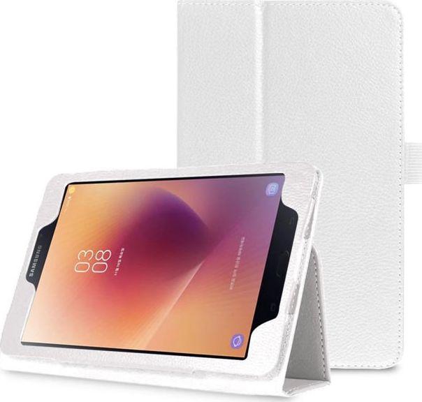 Etui na tablet 4kom.pl Etui stojak do Samsung Galaxy Tab A 8.0 T380/ T385 białe uniwersalny 1