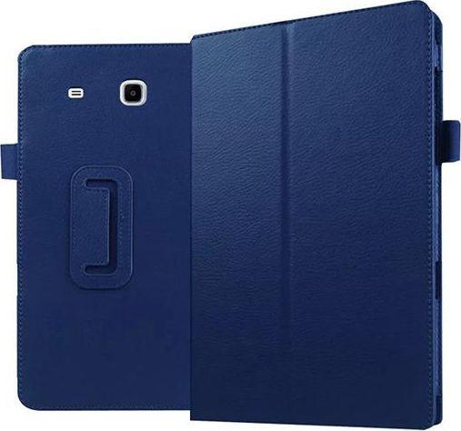 Etui na tablet 4kom.pl Etui skórzane PU Stand Cover do Galaxy Tab E 9.6 T560 Granatowe uniwersalny 1