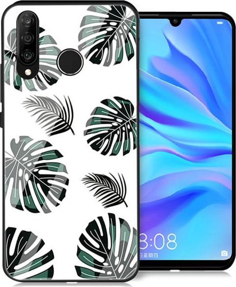 Alogy Glass Armor Case do Huawei P30 Lite Liście uniwersalny 1