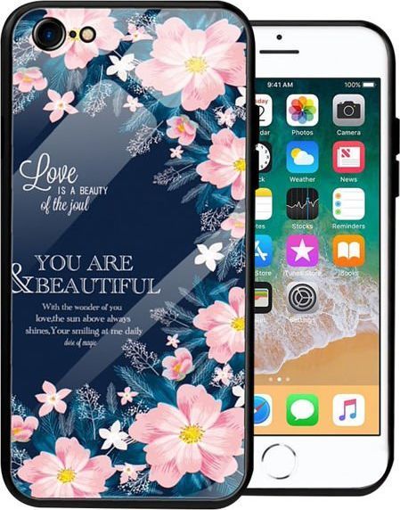 Alogy Glass Armor Case do Apple iPhone 7/8 Kwiaty uniwersalny 1