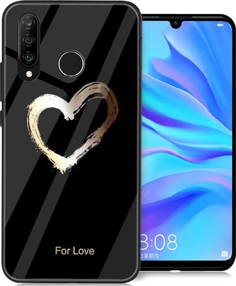Alogy Glass Armor Case do Huawei P30 Lite czarne serce uniwersalny 1
