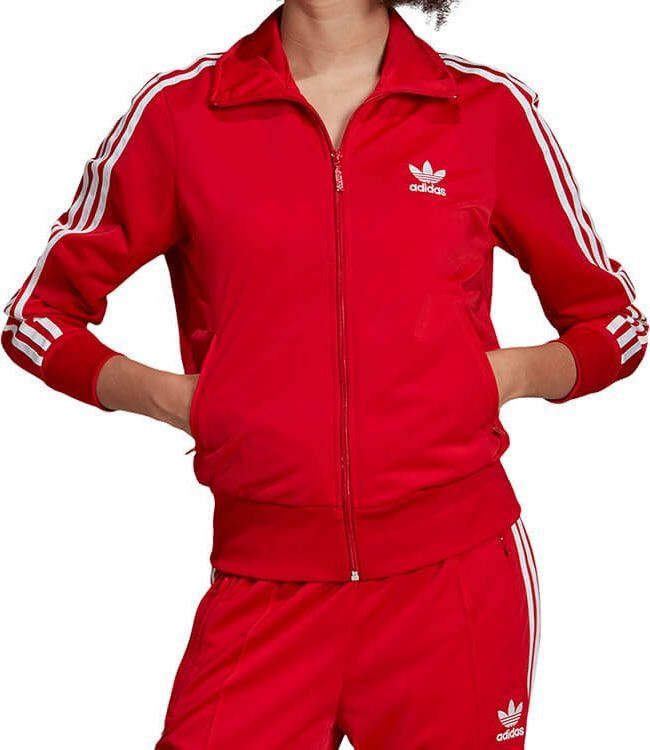 adidas bluza damska czerwona z kapturem