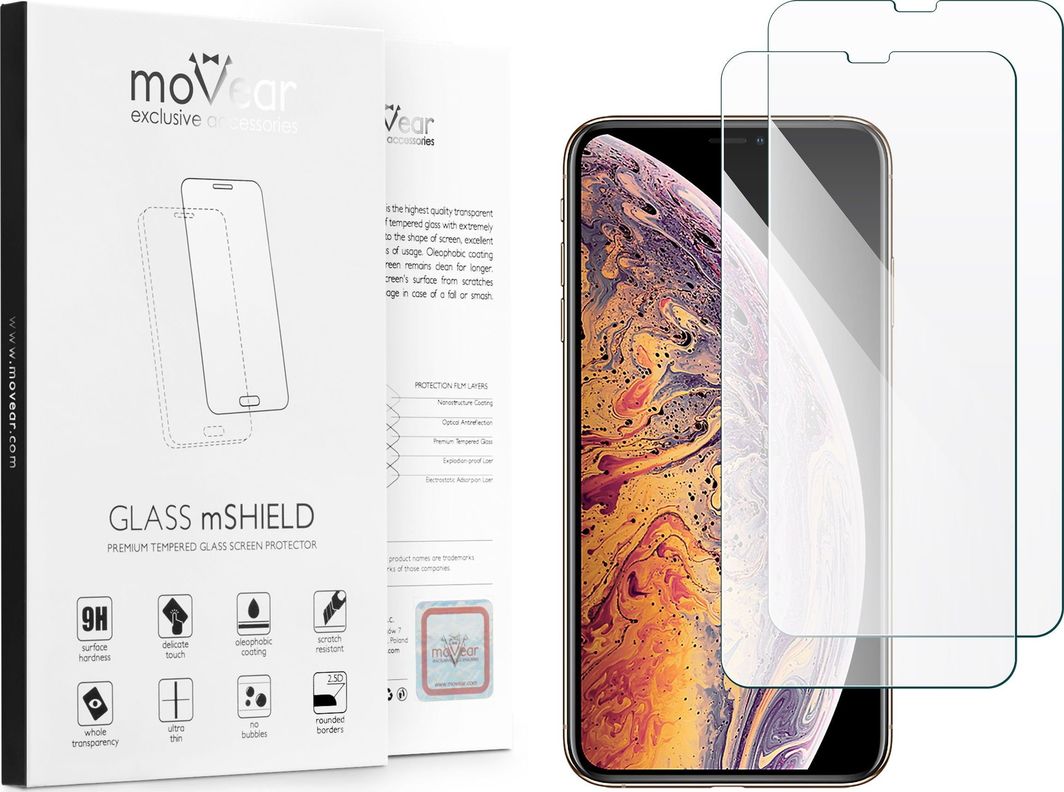 moVear MOVEAR Szkło Hartowane 2.5D MAX iPhone Xs MAX GLASS mSHIELD Standard 1